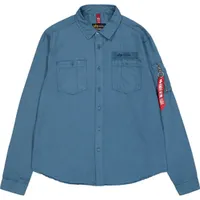 Alpha Industries Air Force Emb Langarmhemd - Vintage Marine