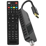 LEYF DVB-S2 Sat Receiver, Full HD 1080P HDMI TV Stick, Satelliten Receiver, Versteckt hinter TV, Digitalanzeige, 2in1 Universal Fernbedienung, USB, Astra Hotbird Vorinstallation, Fertige Kanäle