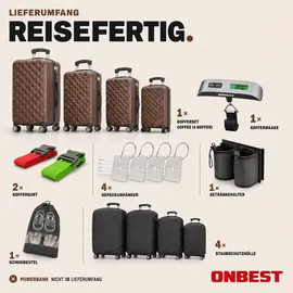 onbest Kofferset 4-tlg. braun