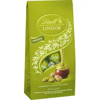 Lindt Schokolade LINDOR Kugeln Pistazie | 137 g Beutel | ca. 10 Kugeln Vollmilchschokolade mit zartschmelzender Pistazien-Füllung | Pralinen-Geschenk | Schokoladen-Geschenk