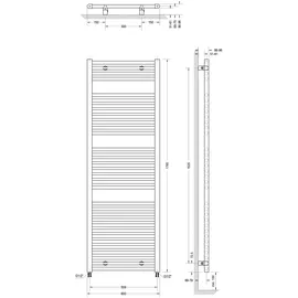 Schulte Badheizkörper München 1775 x 600 mm 1129 W alpinweiß