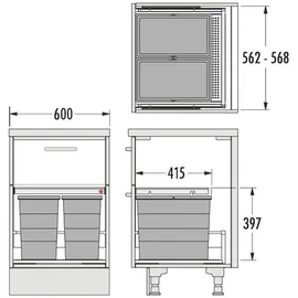 HAILO Allegro System 60 l Dunkelgrau