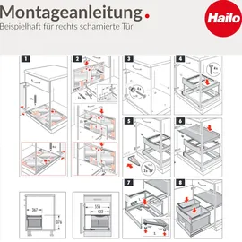HAILO Abfallsammler 3644801 30 Liter Raumspar Tandem S plus 18/12 - Hellgrau