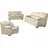 Cotta Couch 3-2-1 Garnitur 2-Sitzer + 2,5-Sitzer Beige