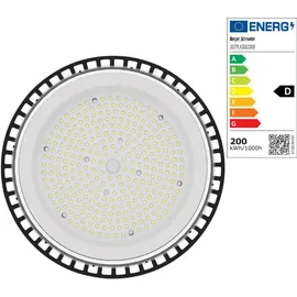 berger + schröter gmbh Berger & Schröter | LED Strahler UFO High Bay Light Hallenstrahler 200 W, 24000 Lumen, 6500K Weißlicht, Industriebeleuchtung