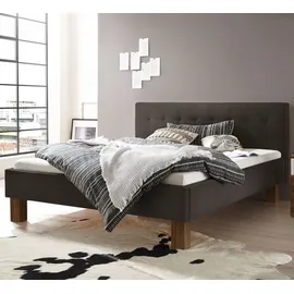 Hasena Polsterbett Noemi Farbe: Nussbaum, geölt, Bezugsfarbe: Buffalo shale, verschiedene Größen