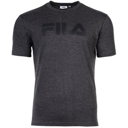 FILA Unisex T-Shirt - BELLANO tee, Rundhals, Kurzarm, Baumwolle, Logo Dunkelgrau S