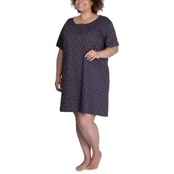 maluuna Sleepshirt maluuna Damen Übergrößen-Nachthemd mit Punkten aus 100% Baumwolle 4XL