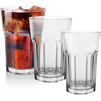 Gläser 6er Set 410ml Cocktailgläser | Trinkgläser Latte Macchiato Gläser Glas | Wassergläser spülmaschinenfest