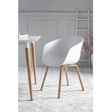 SalesFever Schalenstuhl 2er Set Grau|Schwarz|Weiß