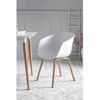 SalesFever Schalenstuhl 2er Set Grau|Schwarz|Weiß