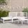 vidaXL Gartensofa 2-Sitzer Loungesessel weiß