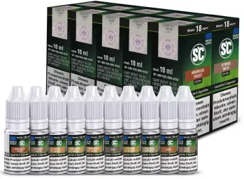 Tobacco Probierbox 10x10ml Liquid by SC 18mg / 100ml
