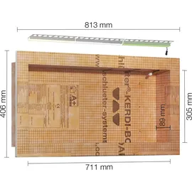 Schlüter-Systems KG Deutschland Wandnische 711 x 305 x 89 Weiß