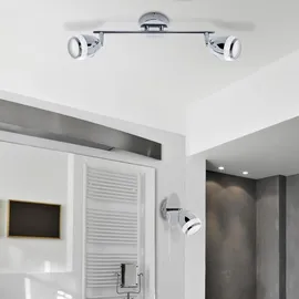 Brilo LED Deckenleuchte 2 Fl. dreh- & schwenkbar Chrom