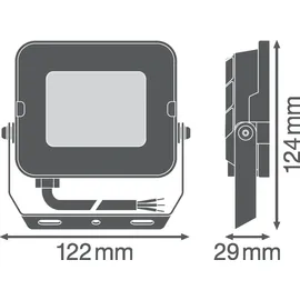 LEDVANCE Außenstrahler Aluminium 2,9 cm inkl. Bewegungsmelder weiß