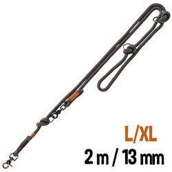 TRIXIE Hundeleine Verlängerungsleine BE NORDIC - Hundeleine, aus geknotetem Tau (1-tlg) grau L - 0,13 cm x 2,00 m