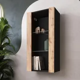 komodee Hängende Vitrine Tivoli Vertical 50 x 29 x 100 cm Schwarz