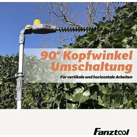 FANZTOOL Akku Teleskop Heckenschere inkl. 1 x 2,0 Ah