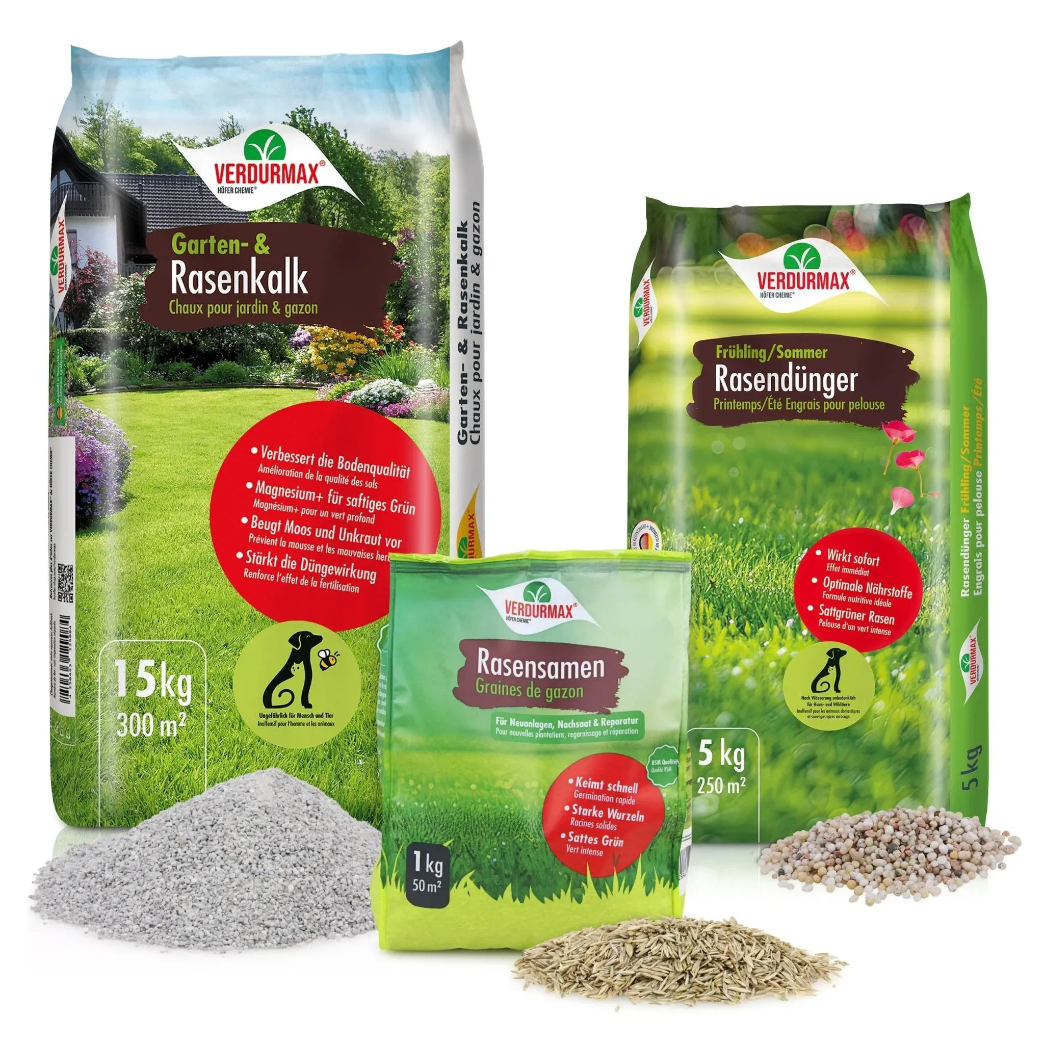 1 kit Kit de démarrage de printemps VERDURMAX® pour 250 m2 de surface de gazon