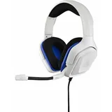 THE G-LAB Korp Cobalt Gaming Headset - Stereo Mikrofon, Ultraleicht, Ultra Bass Stereo Headset - 3,5 mm Klinke für PC PS4 Xbox One Mac Tablet Smartphone (weiß)