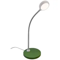 MeineWunschleuchte - Kinder Schreibtischleuchte Grün-Grau mit Flexarm & LED-Leuchtmittel,