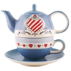 Mila Teekanne Mila Keramik Tee-Set Tea for One Good Times, 0.4 l, (Set) blau