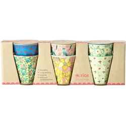 RICE Melamin Espressobecher Show Your True Colors 6er-Set, diverse Farben