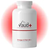 VAUD® Omega 3 Kapseln | Fischöl hochdosiert 2000 mg mit EPA & DHA für Herz, Gehirn & Sehkraa | 90 Softgels | Hergestellt in der Schweiz | Omega-3 Nahrungsergänzung mit Vitamin E