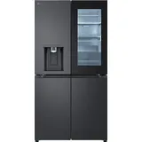 LG GMG960MMSD mit Craft Ice, InstaView® Multi-Door Ice French Door (638 l, E, 1792 mm hoch, Essence Black Steel)