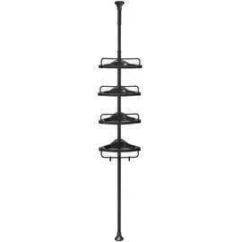 Songmics Duschregal 4 Ablagen 25 cm x 35 cm x 305 cm Schwarz