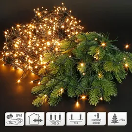 ECD Germany LED-Lichterkette Cluster 20 m Grün