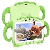 Kids Tablet für Kinder 7 Zoll Kinder Tablet ab 3+ Jahre mit Kindgerechte Hülle 2GB RAM 64GB ROM Kindertablet Android 10 GO Quad Core WiFi Bluetooth Dual Kamera Lerntablett für Junge Mädchen, Grün