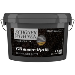SCHÖNER WOHNEN FARBE Effektlasur »Trendstruktur«, in Glimmer-Optik, kupferfarben, 1 l - braun