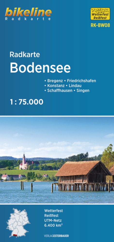 Radkarte Bodensee (Rk-Bw08)  Karte (im Sinne von Landkarte)
