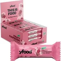 yfood Proteinriegel This is Food, 12 Riegel, Fruity Raspberry, je 60 g, pro Riegel 13 g Protein