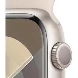 Apple Watch Series 9 GPS 45 mm Aluminiumgehäuse polarstern, Sportarmband polarstern M/L