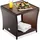 CASARIA Beistelltisch 109945, braun, aus Holz / Metall, quadratisch, (B/H) 45 x 40 cm, für Outdoor