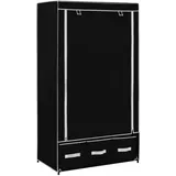 vidaXL Kleiderschrank mit 3 Schubladen 87 x 159 x 49 cm Schwarz