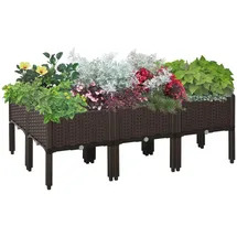 Outsunny Hochbeet braun