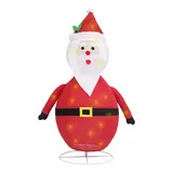 vidaXL Weihnachtsdeko Weihnachtsmann LED Luxus-Stoff 90 cm