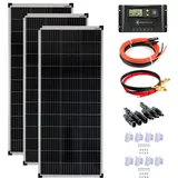 300 Watt 12V Solar Set 20A Laderegler gelb Montagewinkel Solaranlage Inselanlage