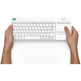 Logitech K400 Plus Wireless Touch Keyboard DE weiß