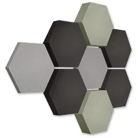 platino24 Akustikpaneel Edition LOFT grau 8 St. Ø 30 cm