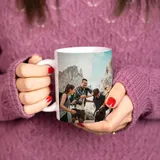 Wanapix | Personalisierte Tasse mit Foto/Text | 325 ml | Bedrucken/Fototasse/Motivtasse/Werbetasse/Firmentasse | Personalisierte Geschenke | Becher aus Keramik | FARBE WEISS