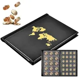 Münzen Sammelalbum - Euro Coin Collection Münzalbum, Münzalbum Aufbewahrung für Sammler, Münzsammelalbum Transparent, Münzalbum Münzhalter Münzsammlung Buchgeld Penny Pocket für Sammler (480 Taschen)
