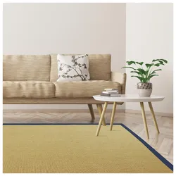 Karat Sisal-Teppich Amazonas   Natur   Bordüre: Jeans / Denim