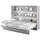 meblini Schrankbett Bed Concept - Wandbett mit Lattenrost - Klappbett mit Schrank - Wandklappbett - Murphy Bed - Bettschrank - BC-04-140x200cm Horizontal - Grau Matt
