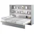 meblini Schrankbett Bed Concept - Wandbett mit Lattenrost - Klappbett mit Schrank - Wandklappbett - Murphy Bed - Bettschrank - BC-04-140x200cm Horizontal - Grau Matt