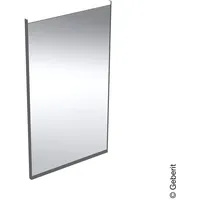 Geberit Option Plus Square Lichtspiegel 40x70x3.5cm, schwarz matt/Aluminium eloxiert